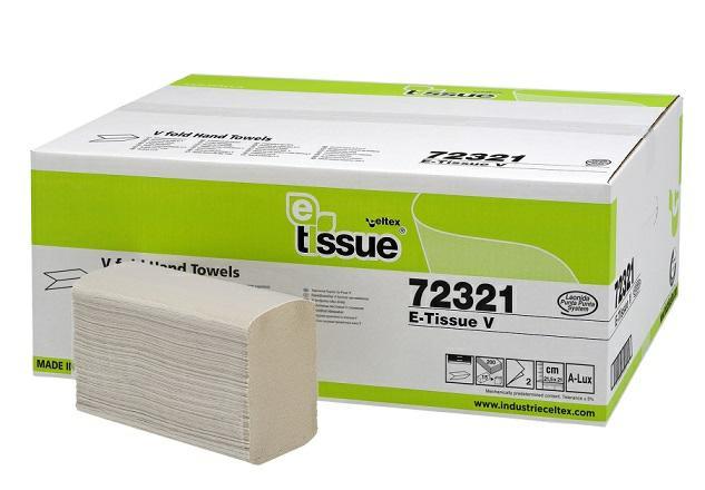 Ręcznik E-Tissue składka V 2w 15x200 listków kolor beżowy Celtex SpA