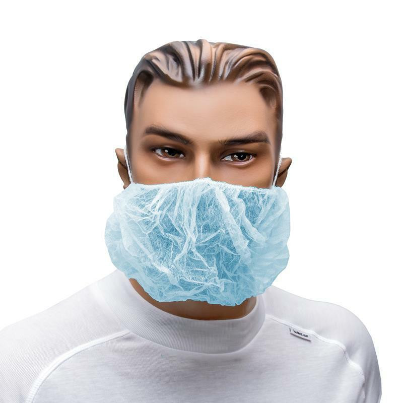 Maska na twarz i brodę 1 gumka biała 10g/m2 1000szt KARTON