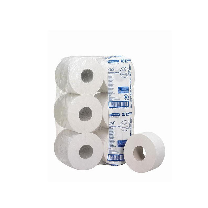 8512 SCOTT® PERFORMANCE papier toaletowy Jumbo 200m 2 w biały Kimberly Clark 8512 SCOTT® PERFORMANCE papier toaletowy Jumbo 200m 2 w biały Kimberly Clark