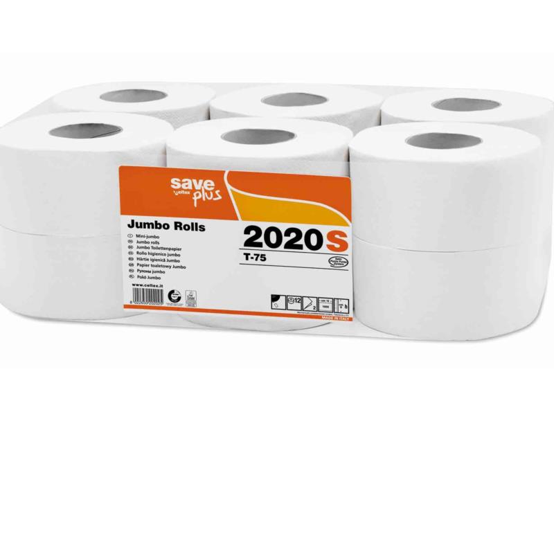 Papier MINI JUMBO 150 m  celuloza  75% 2w biały a12 rolek Celtex SpA