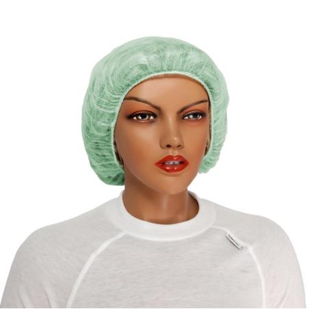 Czepek Beret PP 58cm 1000 szt. zielony gramatura 12g/m2