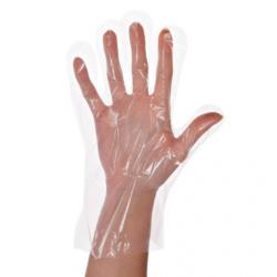 Rękawiczki foliowe PE HDPE  L opak 100 sztuk zrywka