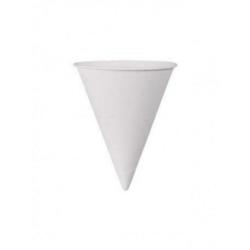 Kubek stożkowy papierowy 118ml KARTON 25x200 biały 25 x 200 sztuk 5000 sztuk