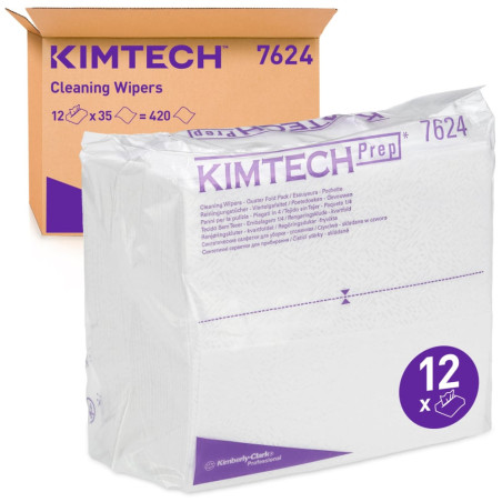 7624 KIMTECH PURE* - W3 czyściwo składanie 1/4 białe karton 12 paczek Kimberly Clark